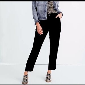Madewell True Black Drapey Track Trousers Size M